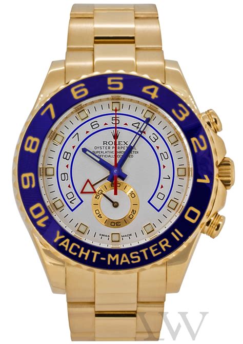 rolex yacht-master ii yellow gold on wrist|rolex yacht master gold price.